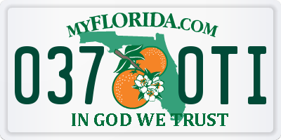 FL license plate 0370TI