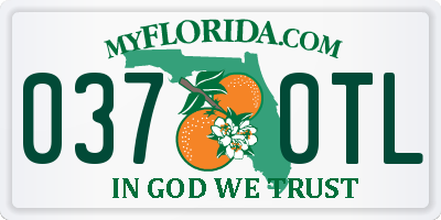 FL license plate 0370TL