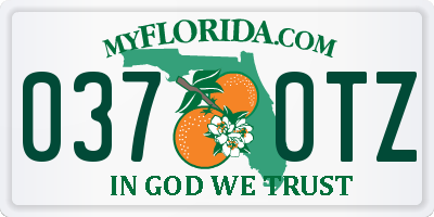 FL license plate 0370TZ