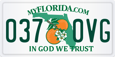 FL license plate 0370VG