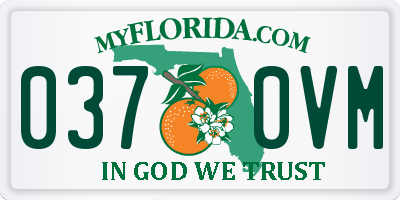 FL license plate 0370VM