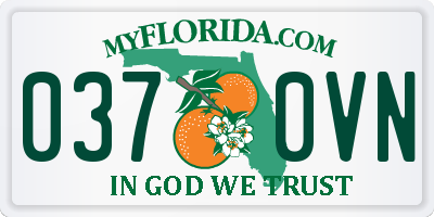 FL license plate 0370VN