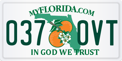 FL license plate 0370VT