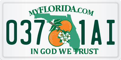 FL license plate 0371AI