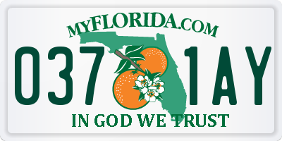 FL license plate 0371AY