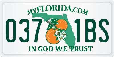 FL license plate 0371BS
