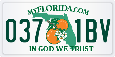 FL license plate 0371BV