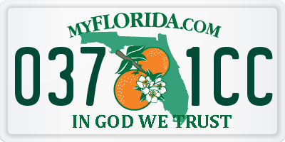FL license plate 0371CC