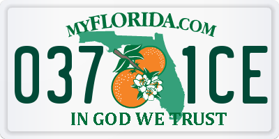 FL license plate 0371CE