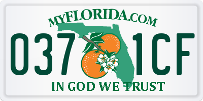 FL license plate 0371CF