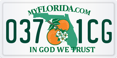 FL license plate 0371CG