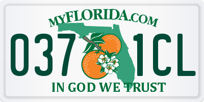 FL license plate 0371CL
