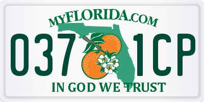 FL license plate 0371CP