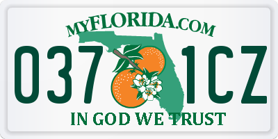FL license plate 0371CZ