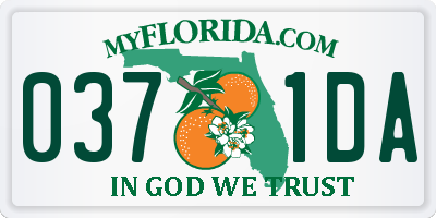 FL license plate 0371DA