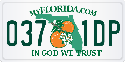 FL license plate 0371DP