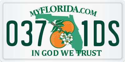 FL license plate 0371DS