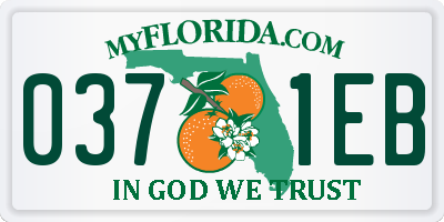 FL license plate 0371EB