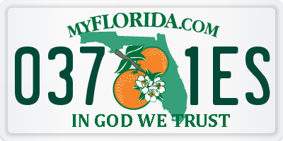 FL license plate 0371ES