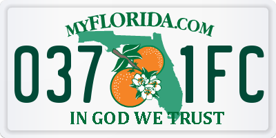 FL license plate 0371FC