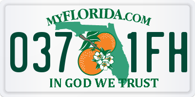FL license plate 0371FH