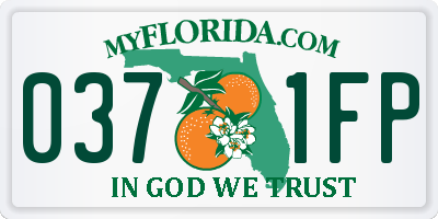 FL license plate 0371FP