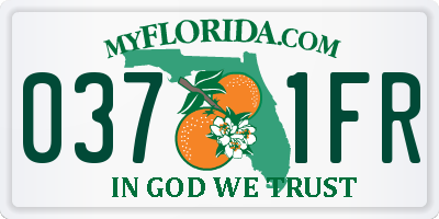 FL license plate 0371FR