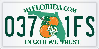 FL license plate 0371FS