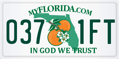 FL license plate 0371FT