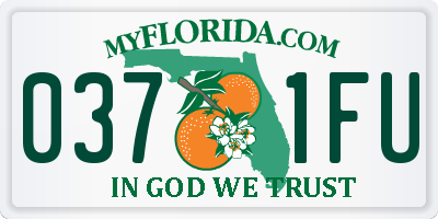 FL license plate 0371FU