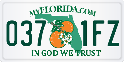 FL license plate 0371FZ