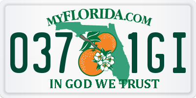 FL license plate 0371GI