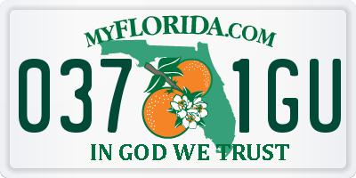 FL license plate 0371GU