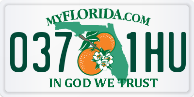 FL license plate 0371HU