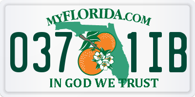 FL license plate 0371IB