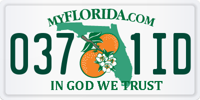 FL license plate 0371ID