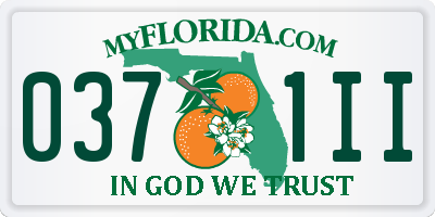 FL license plate 0371II
