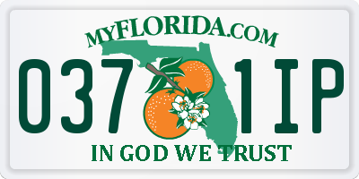 FL license plate 0371IP