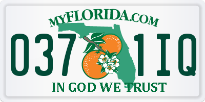 FL license plate 0371IQ