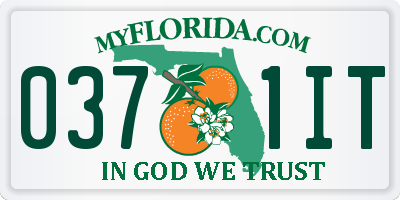 FL license plate 0371IT