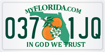 FL license plate 0371JQ