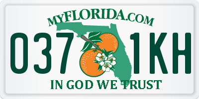 FL license plate 0371KH
