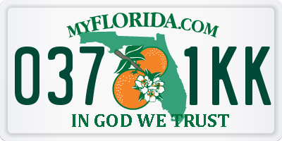 FL license plate 0371KK