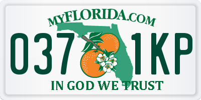 FL license plate 0371KP