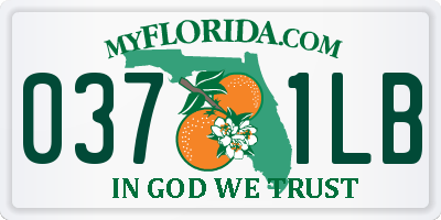 FL license plate 0371LB