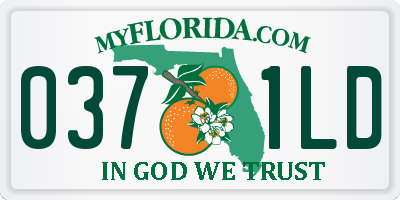 FL license plate 0371LD