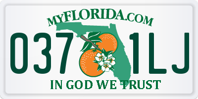 FL license plate 0371LJ