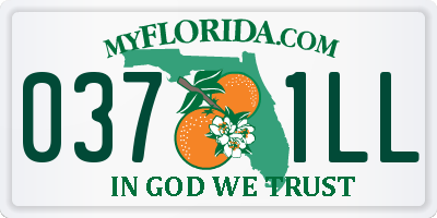 FL license plate 0371LL