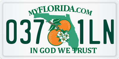 FL license plate 0371LN