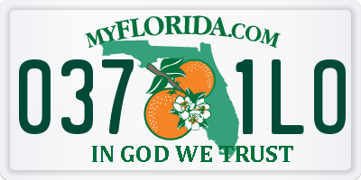 FL license plate 0371LO